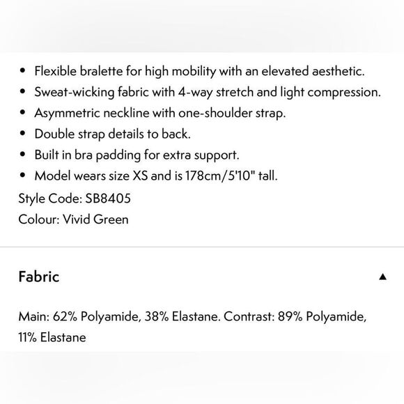 Sweaty Betty asymmetric sports bra size large NWT - Picture 12 of 12